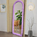 Fluffy Mirror Cover - 64"x21" Full Length Stretch Universal Ultra Soft Non-Slip Cover Warm Home Decor for Bedroom Cloakroom, Gift for Girls