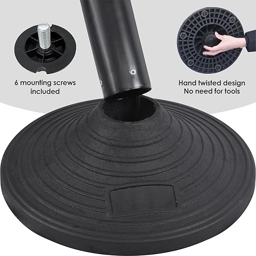 6 Pack Premium Crowd Control Stanchion Set, 40" H Delineator Post with 10' Feet Retractable Belt, Heavy-Duty Base, Safety Rope Barriers for Traffic Queue (Heavy Rubber Base, Black)