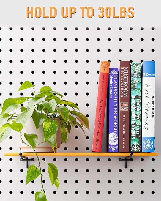 INCLY 60 Pack 6 Inch Black Pegboard Hooks, 1/4" Heavy Duty Peg Board Shelving Hooks Accessories, Peg Board Tool Hangers Only Fit 1/4" Pegboard Hanging Tools Garage, Craft Organizing, Kitchen, Store
