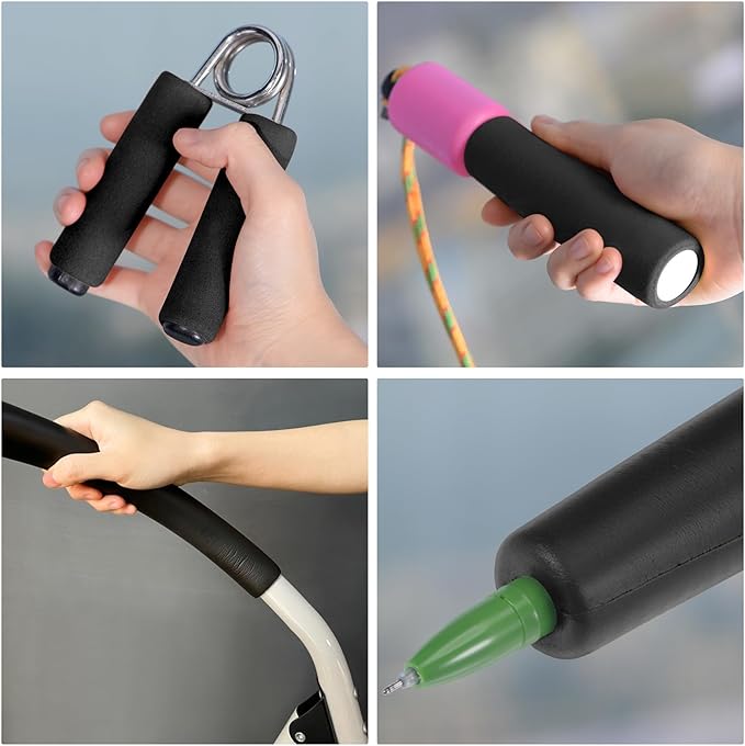 uxcell Foam Tubing for Handle Grip Support, 50mm(2") ID 65mm(2 9/16") OD 1m Length Black