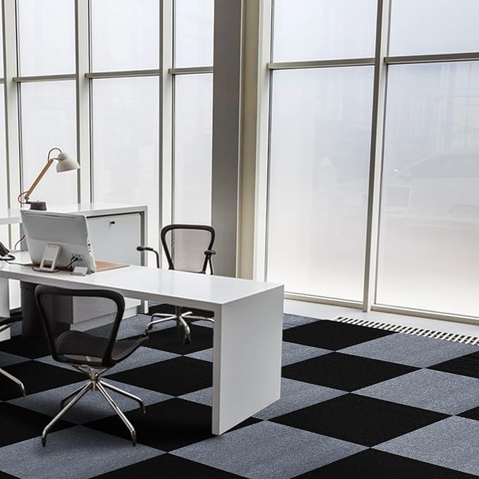 Peel and Stick Carpet Squares 24" x 24", Self Adhesive Non-Slip Carpet Tiles, Peel and Stick Soft Padded Carpet Tiles for Kitchen Bedrooms Indoor Outdoor(20 Tiles/80 sq ft)