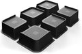 Bed Risers 2 inch, 3 inch, 4 inch, 6 inch or 8 inch Heavy Duty Furniture Risers, Up to 6000 Lbs L Shaped Design Bed Lifts Blocks for Couch Desk Sofa Table (Black, 2 Inch 6 Pack)