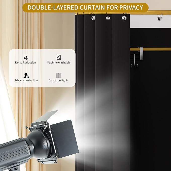 JVVMNJLK Clothing Store Fitting Room Divider, Portable Changing Room, Privacy Protection Movable Dressing Room Divider with Shading Curtain, Temporary Wall Portable Changing Room Partition