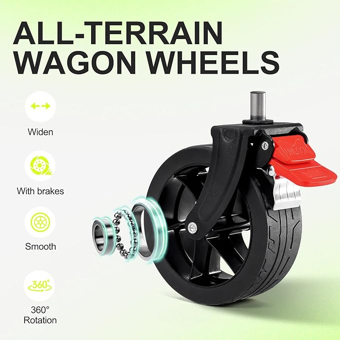 Collapsible Wagon with Wheels,Wagons Carts Foldable Wagon Cart with Flexible Handle, Lightweight Portable Folding Utility Grocery Shopping Cart for Grocery Sports Garden Camping(Blue)