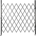 Single Folding Security Gate 7.22'Hx6.56'W Iron Accordion Security Gate Flexible Expanding Security Gate 360° Rolling Barricade Scissor Door with Padlock for Entry Security, Garage, Warehouse