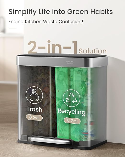 Cesun GreenGrin Kitchen Trash Can (Sliver)