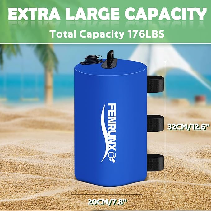 Canopy Water Weight Bag,176 LBS Gazebo Tent Water Weights Set of 8 Leg Weights for Carport, Pop Up Canopy,Tent,Gazebo,Blue