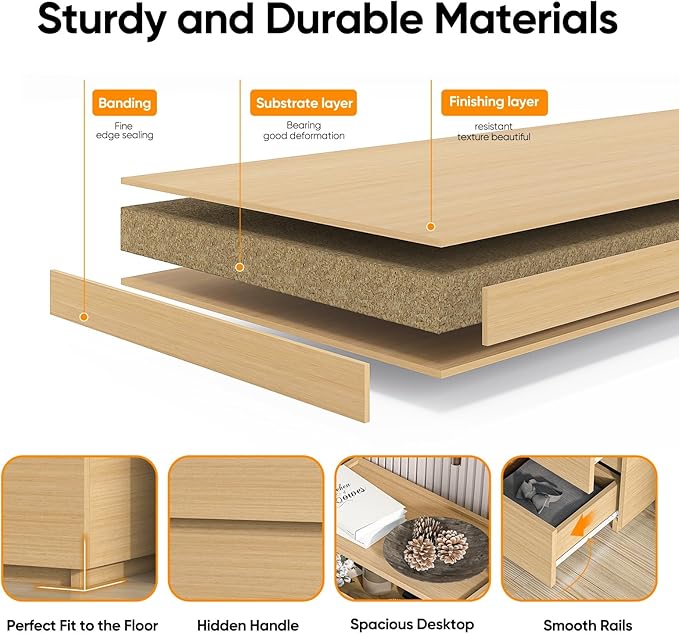 furtble Stackable 2-Drawer Dresser, Multi-Purpose Storage Closet Cube for Bedroom, Storage Cabinet for Entryway, Nightstand Sofa Beside Table Drawer Chest, 15.8 in, Oak