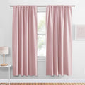PONY DANCE Blush Pink Blackout Curtains 72 inch Length, Room Darkening Rod Pocket Lighting Blocking Window Drapes for Bedroom/Living Room(2 Panels Set, Peach Blush, 42 inches Wide)