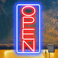22" X 11" Led Neon Open Signs for Business, Large Open Signs, Plug In Electric Light Up with ON/OFF Switch, Ultra Bright Open Sign for Bar Salon Coffee Stores Club Hotel (Vertical)