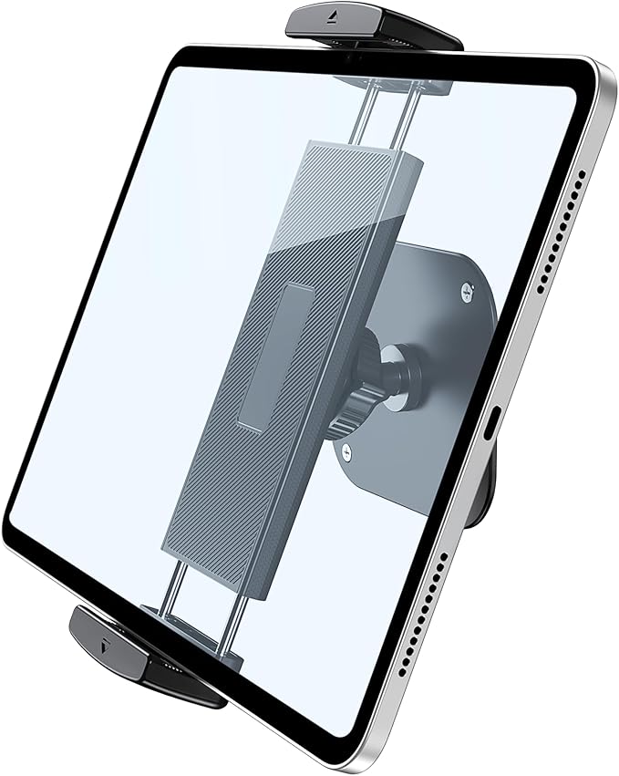 Tablet Wall Mount, Aluminum iPad Wall Mount Holder, 360° Rotation Adjustable Wall Holder Compatible with iPad Pro, Mini, Galaxy Tab, Surface Pro, Kindle, All 4.7-13" Tablets and Phones