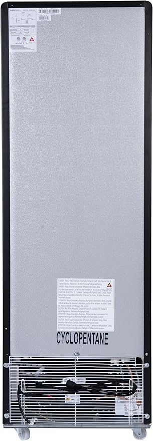 KoolMore 21 in. One Glass Door Commercial Display Merchandiser Refrigerator Cooler in Black, ETL Listed, 8 cu. ft. (KM-MDR-1GD-8C)