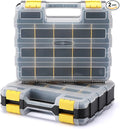 Mayouko Double Side Tools Organizer, Customizable Removable Plastic Dividers, Hardware Box Storage, Excellent for Screws,Nuts,Small Parts, 34-Compartment,2 PCS Set