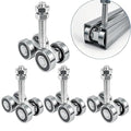 4 Wheel Trolley Assembly Roller Trolley Silent M10 Bolt for use with 1-5/8" Wide and All 1-5/8" or Taller Strut Channel 4Pcs