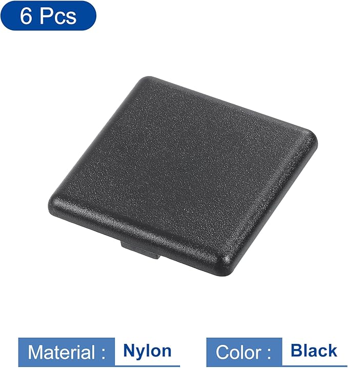 uxcell 20Pcs Extruded End Cap Nylon, 40x40mm T-Slot Aluminum Profile 4040 European Standard End Cap Extrusion Plug for Trolley, Fish Tank Rack, Storage Rack, Black