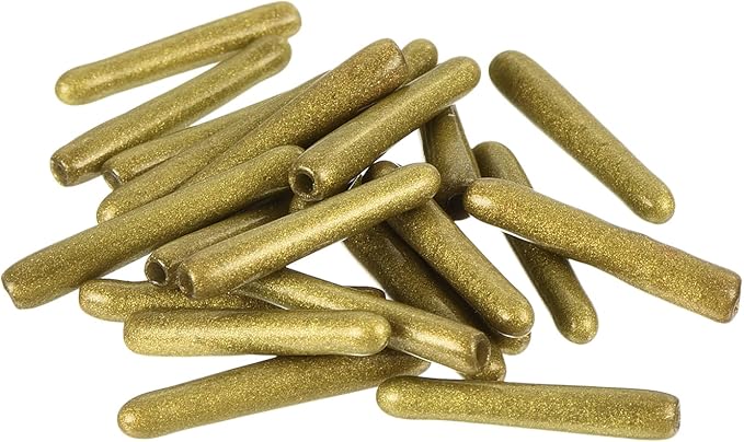 uxcell 20pcs Rubber End Caps 3/64"(1.3mm) ID Vinyl Round Tube Bolt Cap Cover Thread Protectors Gold