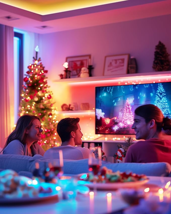 HitLights LED Strip Lights 3 Pre-Cut 12Inch/36Inch LED Light Strip Flexible Color Changing 5050 LED Accent Kit with RF Remote, Power Supply, and Connectors for TV, Home, DIY Decoration