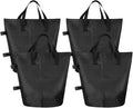 PATIKIL Canopy Weight Sand Bags, 4 Pack 110 Lbs Total Extra Large Weights Bags Waterproof Tent Leg Weights Sandbags for Outdoor Canopy Tent Sun Shelter Patio Ladder Black (14x9")