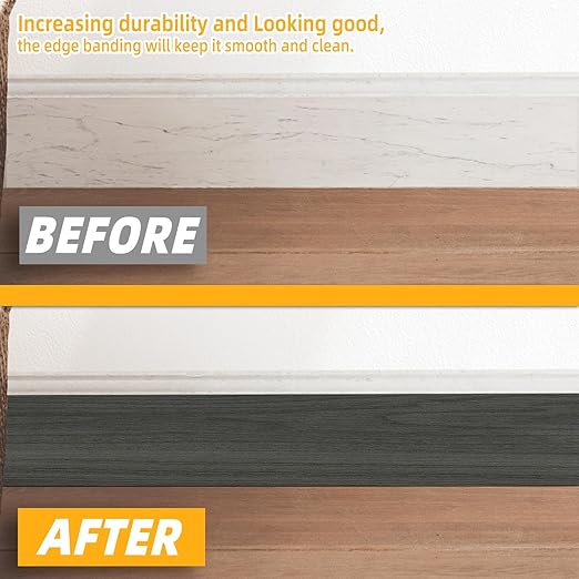 GSCIT Club Wood Grain Repair Tape, 24 inch X 15ft Self Adhesive Dark Walnut Grain Repair Patch for Tables, Chairs, Baseboards, Doors, Windows, Floors, Handicraft DIY.