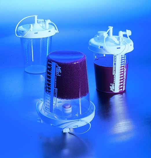 DiSorb Suction Canister Sterilizer Absorbent Powder - Absorbs Bodily Fluids & Blood - For Hospitals, Health Care Facilities, Veterinary Clinics - EPA Approved Solidifier - 3000cc -100 Bottles Per Case