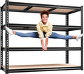REIBII 48" W Garage Shelving Heavy Duty, 2000LBS Storage Shelves, 4 Tier Adjustable Metal Shelves for Garage Shelving Sturdy Industrial Shelf, Easy Assemble, 48" W x 60" H x 18" D