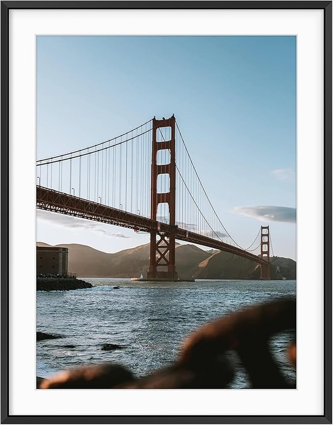 Frametory, 14x18 Metal Picture Frame with Mat for 12x16 Picture & Real Glass, Aluminum Photo Frame Collection (Black, 1 Pack)
