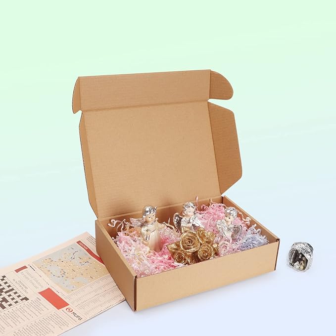 MEBRUDY 9x6x2 Inches Shipping Boxes Pack of 50, Small Corrugated Cardboard Box for Mailing Packing Literature Mailer