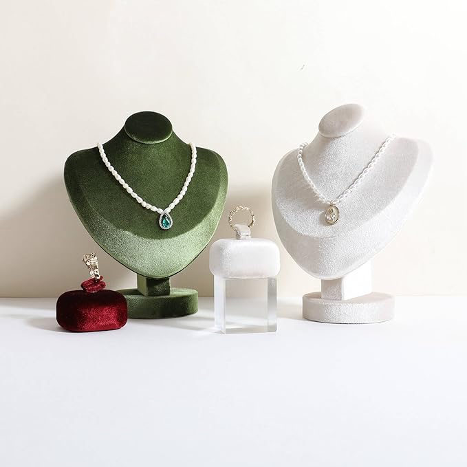 GemeShou Beige Ring Display Stand for Jewelry, Velvet Single Ring Holder for selling, Cute Jewelry Display for Show【Beige】