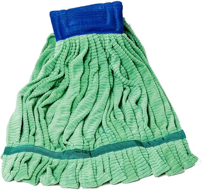Arkwright Microfiber Tube Mop Head Replacement - Heavy Duty, Lint Free, Super Absorbent & Bleach-Safe, Janitorial Essential for Commercial & Industrial Floor Cleaning, 18 oz, Green