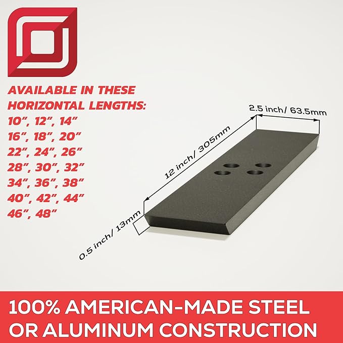 Solid Heavy Duty Flat Wall Counter Top Support Bracket, 1 Count, 14 inch, DIY Projects, Made with American Steel by The Original Granite Bracket