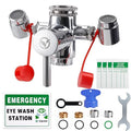 Faucet-Mounted Eye-Wash Staion Kit - Emergency Eyewash Staion OSHA Approved Sink Faucet Attachment First Aid Eye Flush Kit