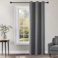 ChrisDowa Blackout Curtains 78 inches Long for Bedroom - Grommet Thermal Insulated Room Darkening Curtains for Living Room (1 Panel, Grey, 42 x 78 Inch)
