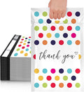 JinRuiKJ Poly Mailers with Handle 10x13 Inch 25 Pcs, Easy to Carry Packaging Bags for Small Business, Thank You Shipping Bags with Self Adhesive Strip, Tearproof and Waterproof - Colorful Polka Dots