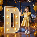 Marquee Letters 3 Feet Tall Large Light Up Letters D Happy Birthday Decorations Wedding Engagement Party Decor Yellow Light Birthday Decorations Balloon Arch Kit Foam Sign D