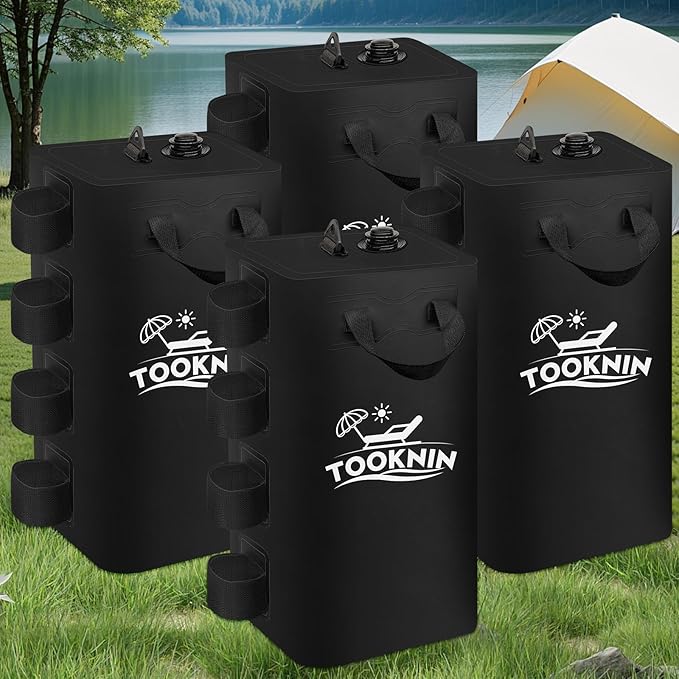 Canopy Water Weight Bag,220 LBS Canopy Tent Weight,Gazebo Weights Heavy Duty Leg Weights for Pop Up Canopies Outdoor Shelter Umbrella Pool Ladder,Set of 4, Black