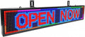 Programmable Scrolling LED Signs WIFI Control for Businesse, P10 Outdoor Sign Custom Message Board Digita Display Advertising Screen, RGB Full Color High Brightness Led Signage 39"X8"