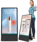 HARZHI 43 Inch Outdoor Digital Signage Display, Portable Powered High Brightness Screen Advertising Display Kiosk, Movable Waterproof Standing Poster, Business Helper, Android OS MWE