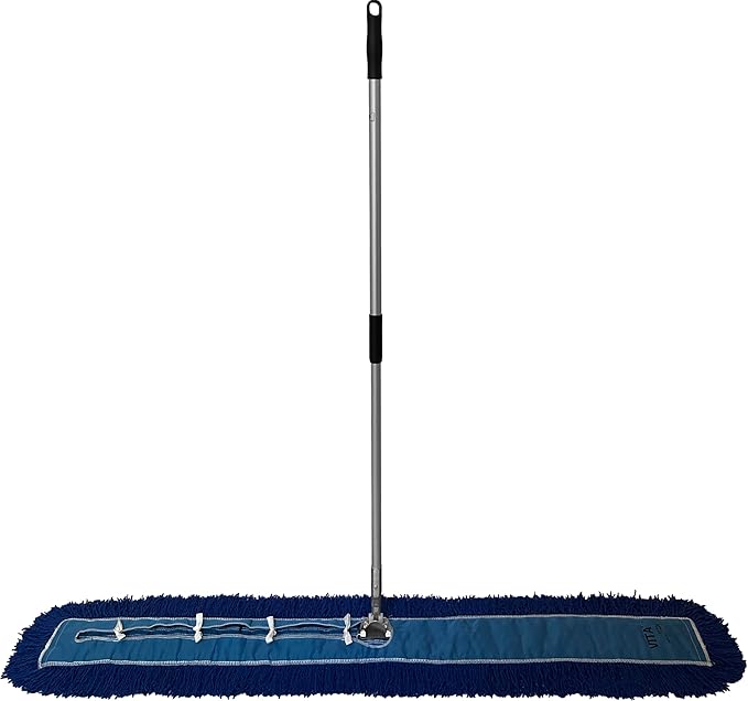 Heavy-Duty Industrial Closed-Loop Dust Mops - 6 Pack (Blue) - 60 Inch