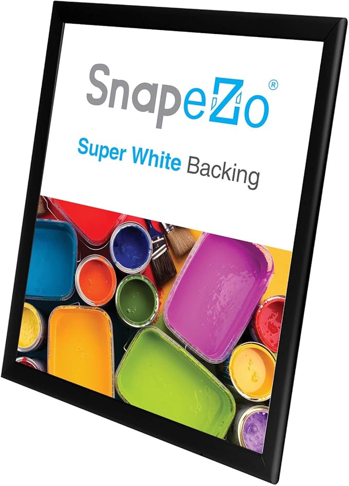 SnapeZo Photo Frame 18x24, Black, 1.25 Inch Aluminum Profile, Front-Loading Snap Frame, Wall Mounting, Professional Series