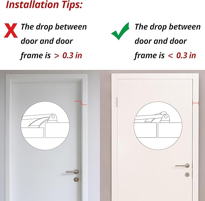 HASWARE Home Security Door Lock Swing Bar,Black Alloy Anti-Theft Door Guard Latch for Front and Inside Door, Safety Childproof Reinforcement Door Stopper (Golden)