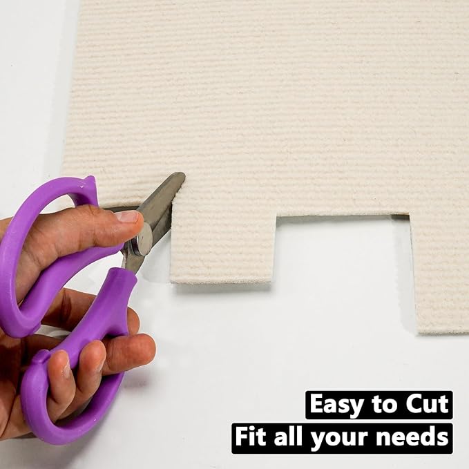 30Pcs Carpet Tiles Peel and Stick, Self Adhesive Carpet Floor Tile 12” x 12”, White Soft Padded Flooring Sticker, Home Decor for Bedroom Living Room Office, 30 sq ft per Box