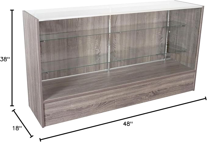 Only Hangers Barnwood Series Display Showcases and Retail Store Checkout Counters (Barnwood Showcase, 6 Feet)