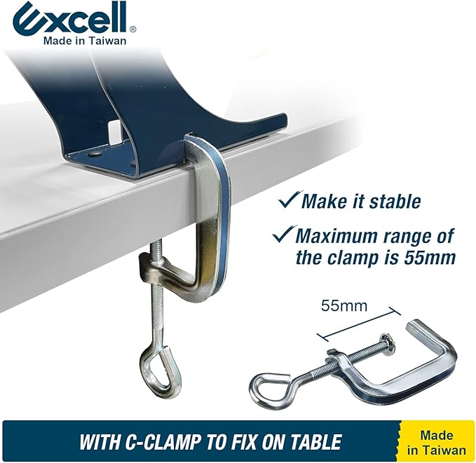 Excell LD-222 Manual Label Dispenser (2" Wide, 3" Core): Works with 2" or 1" Wide Labels. Easy Peel-Off Design. Includes C-clamp for mounting on desks or workstations. Efficient and Versatile.