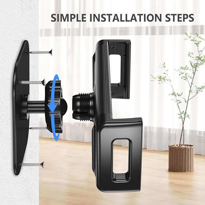 Tablet Wall Mount, Aluminum iPad Wall Mount Holder, 360° Rotation Adjustable Wall Holder Compatible with iPad Pro, Mini, Galaxy Tab, Surface Pro, Kindle, All 4.7-13" Tablets and Phones