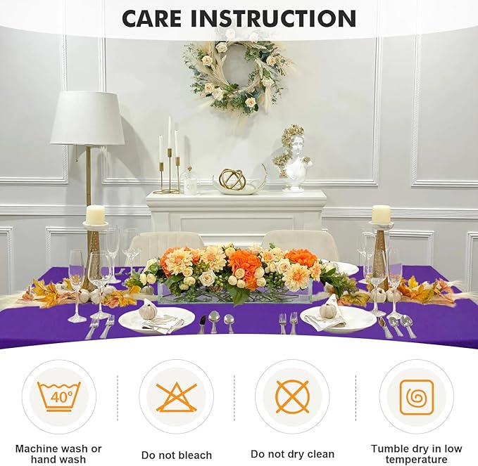 SEPARO 2 Pack 6 Ft Dark Purpe Spandex Table Cover Fitted Rectangular Tablecloth Stretchable Fabric Table Cloth 6 ft Wrinkle-Free for Party Tradeshows Banquet Weddings Cocktail