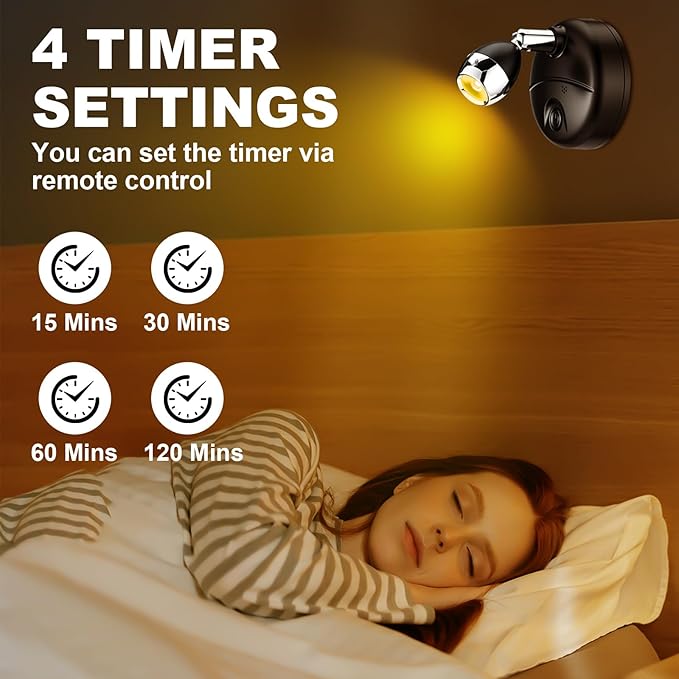 Hortsun 6 Pcs Mini Battery Operated Spotlights with 3 Remote Indoor Plant Wireless LED Spot Lights Rotatable Dimmable Accent Picture Lights for Wall Artwork Painting Display(Black)