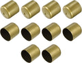 uxcell 10pcs Rubber End Caps 41mm ID Vinyl Round End Cap Cover Screw Thread Protectors Gold