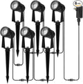 Banord Outdoor Landscape Lighting, 6 Pack Outdoor Spot Lights, Low Voltage LED Landscape Lighting with Transformer for Yard, Plant, Lawn, Garden, IP65 Waterproof & 2700K Warm White