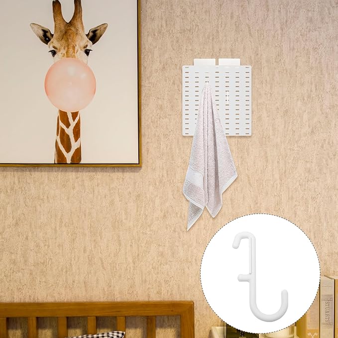 jojofuny 7Pcs Pegboard Hanging Hooks Shelf Storage Hooks for Supermarket Display for Kitchen Bedroom Workshop Organization