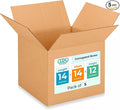 Medium Moving & Shipping Boxes 14 x 14 x 12 inches (5-Pack) - Extra Strength 200 lb vs Regular - Corrugated Cardboard Boxes for USPS/UPS/FEDEX - Pack of Moving Box - Heavy Duty Box by IDL Packaging